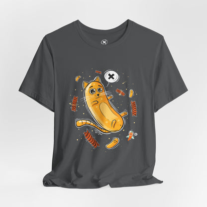 Bamba Cat & Bisli in Space | Unisex Shirt | Streetwear | Cartoon Graphic Tee | Funny Gift